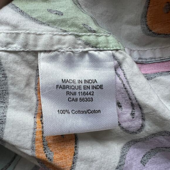 VTG aLab Mens Small Smiley Face Print Short Sleeve Button Up Shirt Funky Novelty - Picture 5 of 7